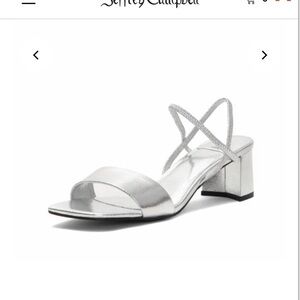 NWT Jeffrey Campbell Silver Strappy Block Heel Sandals